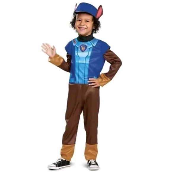 NWT Paw Patrol The Movie Chase Police Dog Halloween Costume 2T Outfit & Hat New - Picture 1 of 9